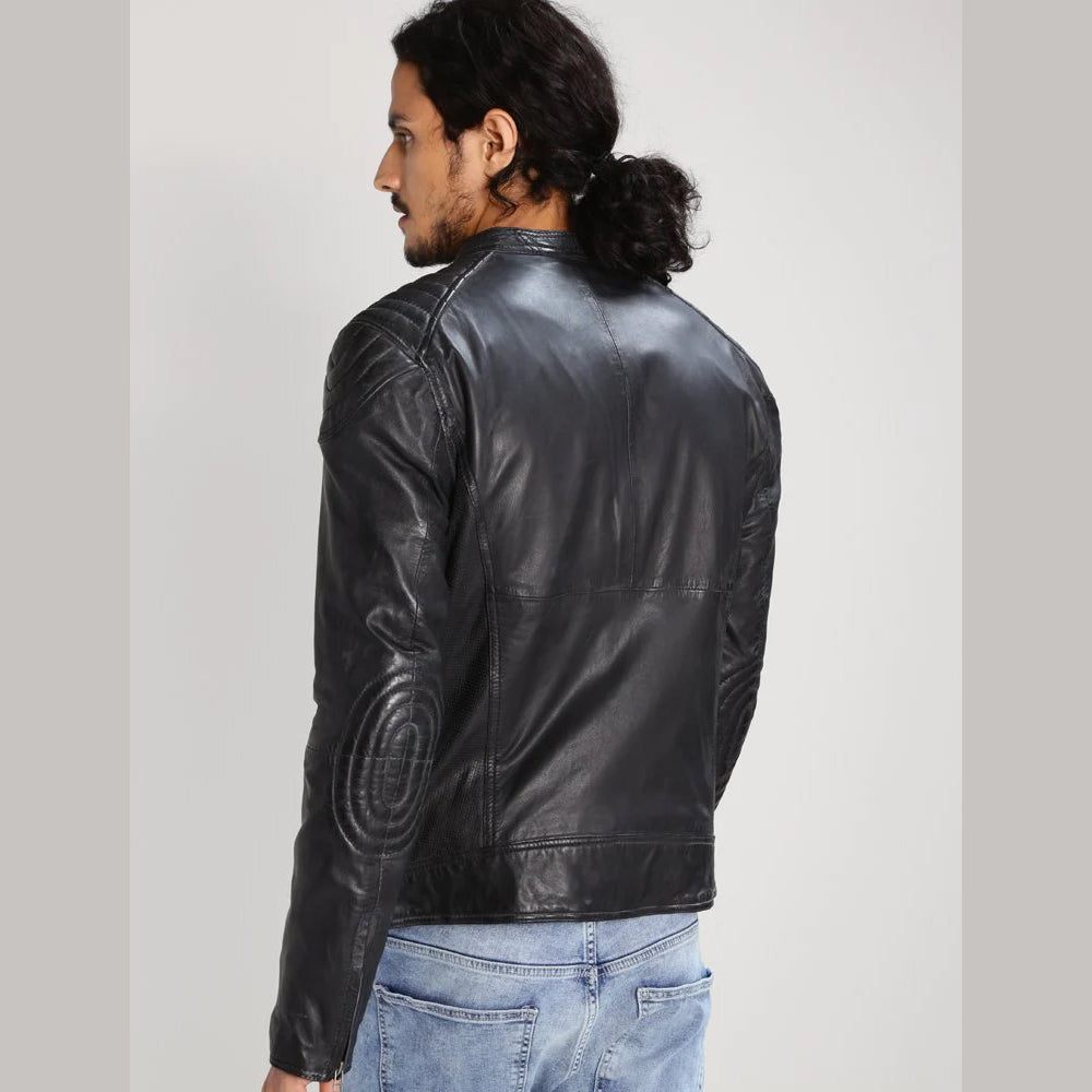 NEW MEN Biker Leather Jacket