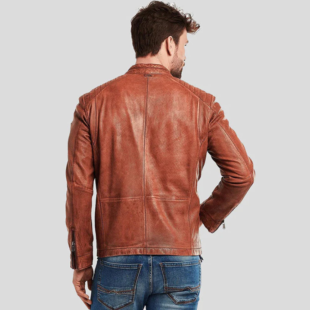 NEW MEN Biker Leather Jacket