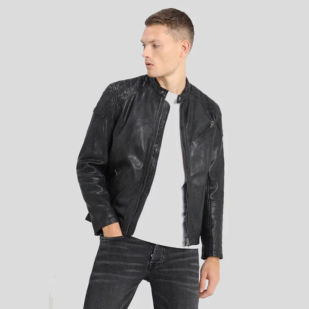 NEW MEN Biker Leather Jacket