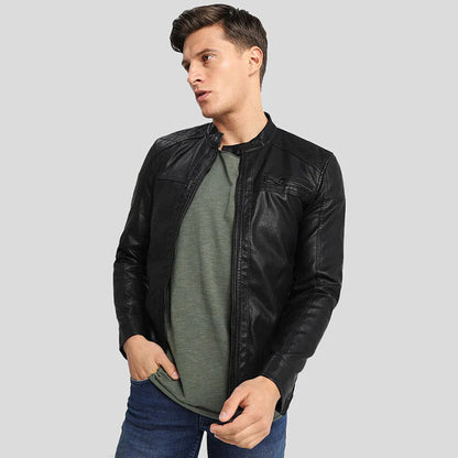 NEW MEN Biker Leather Jacket