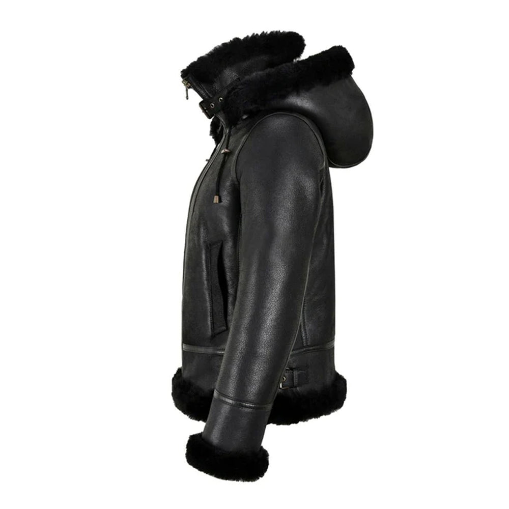 NEW WOMEN Leather Shearling Jacket