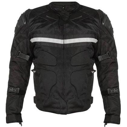 Men's 'Roll Out' Black Tri-Tex Motorcycle Jacket with X-Armor Protection