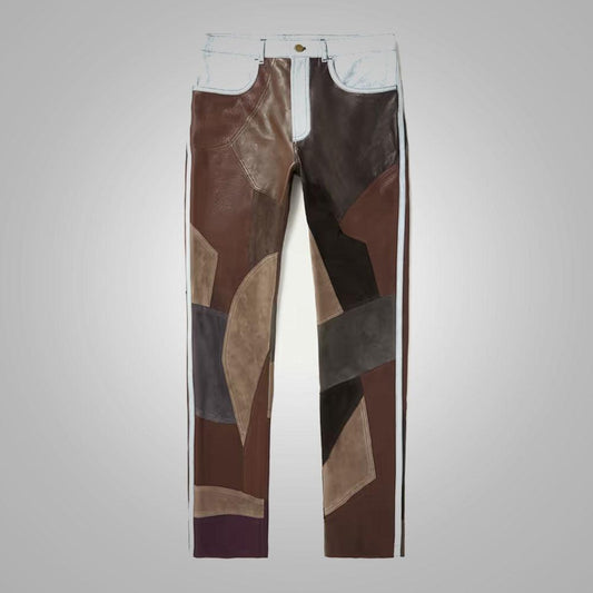 Men's New Style Multiple Colors Fashion Leather Pant