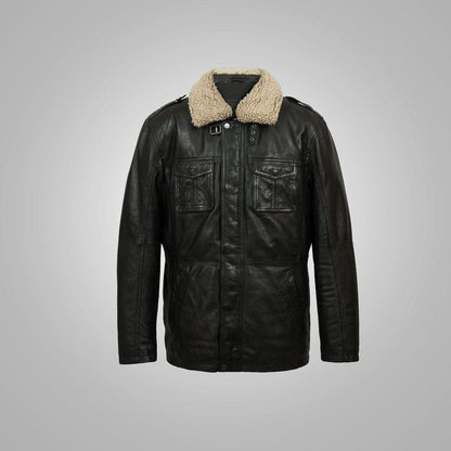 Men's Black Sheep Nappa Leather Coat