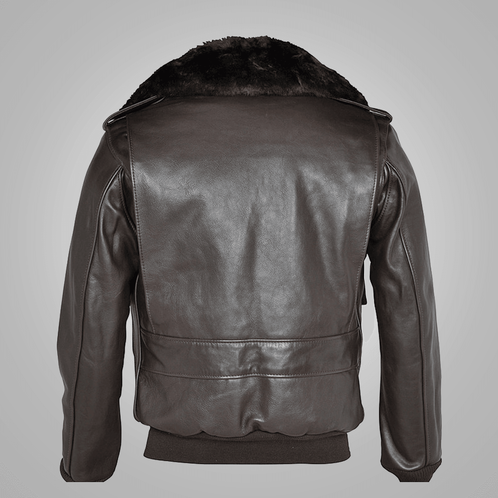 Brown Flying RAF A2 Cowhide Leather Flight Jacket For Men