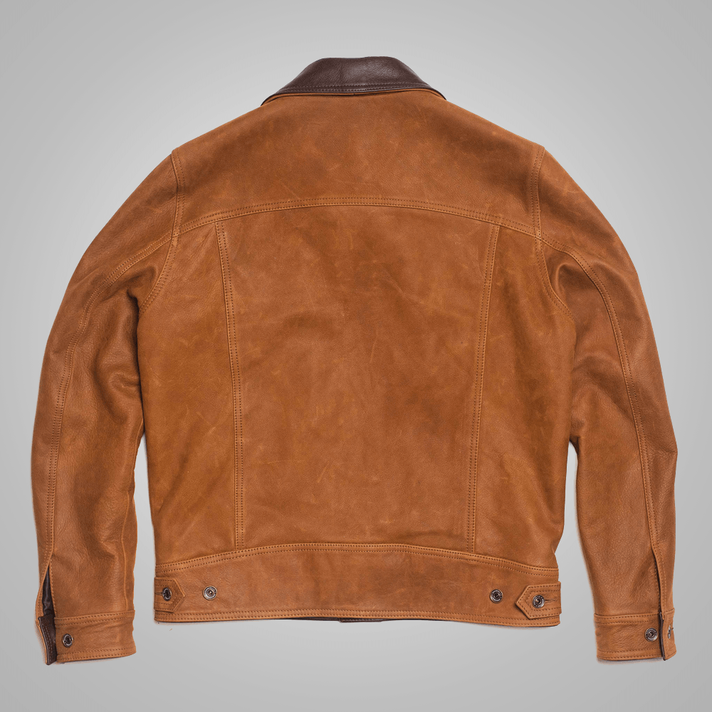 Brown Mens New Native American Western Suede Leather Jacket