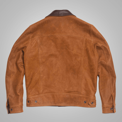 Brown Mens New Native American Western Suede Leather Jacket