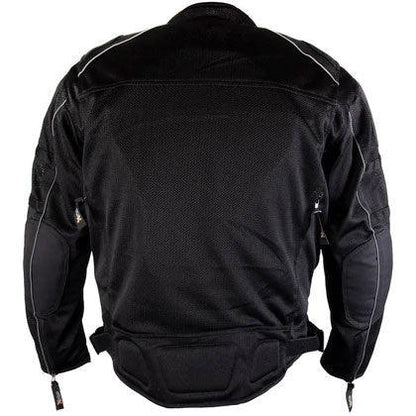 Men's 'Troubled' Black All-Weather Mesh Jacket with X-Armor Protection