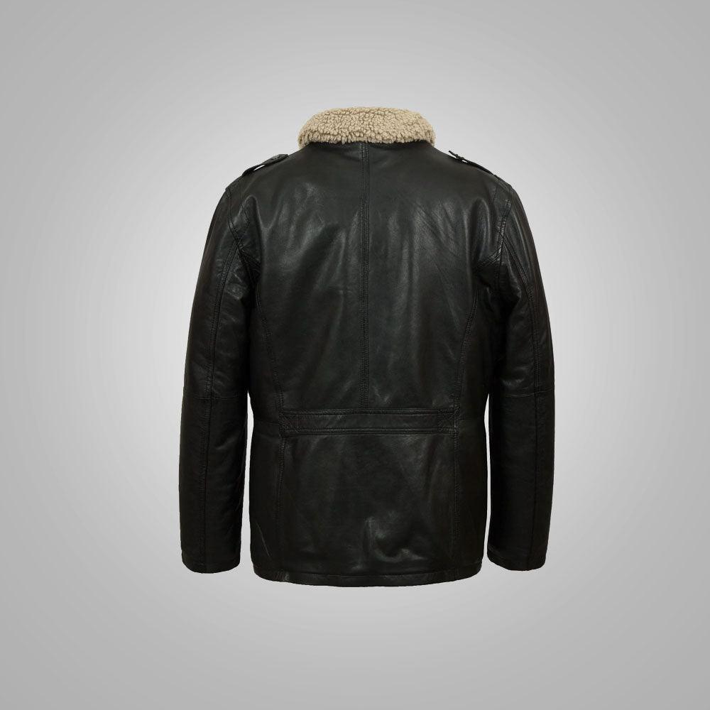 Men's Black Sheep Nappa Leather Coat