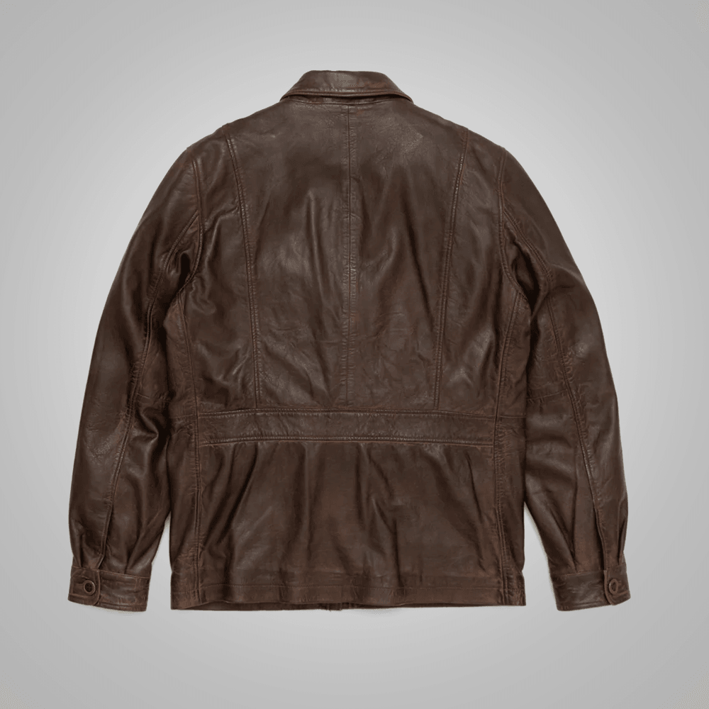 Men's Western Suede Leather Bomber Jacket