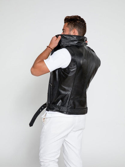 Men's Biker Leather Vest