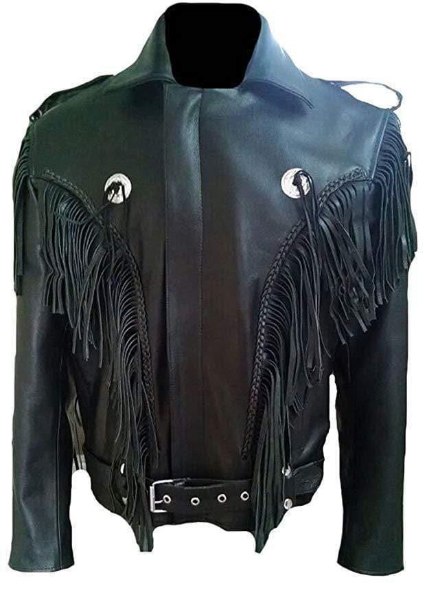 Men's Leather Western Tussles Jacket