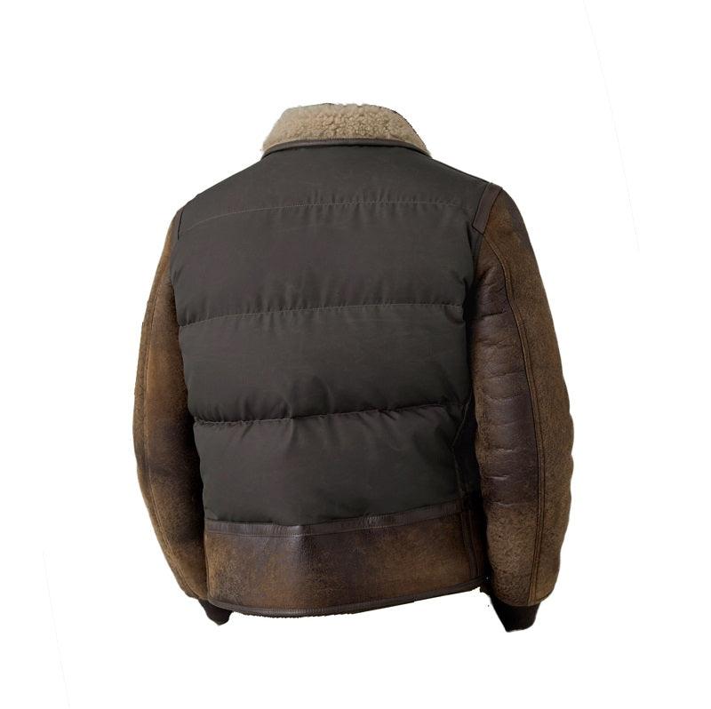 Men’s B3 Vintage Brown Sheepskin Leather Jacket