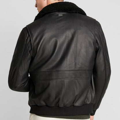 Men Black Lambskin Leather Biker Jacket