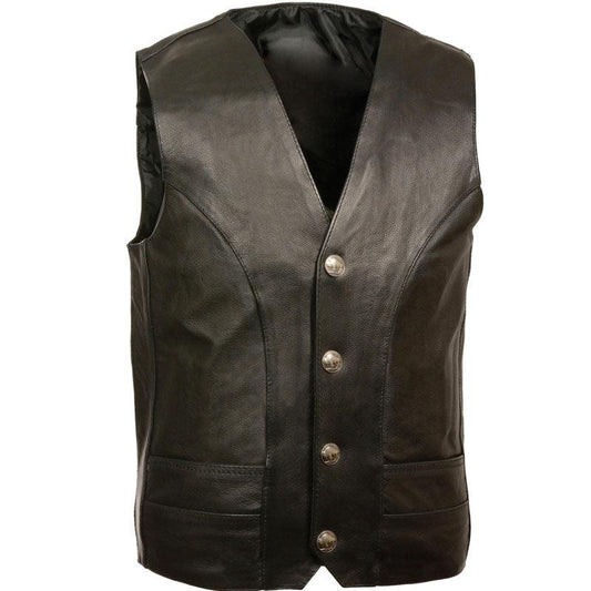 MEN'S BUFFALO NICKEL SNAP CLASSIC VEST IN BLACK