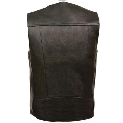 MEN'S BUFFALO NICKEL SNAP CLASSIC VEST IN BLACK