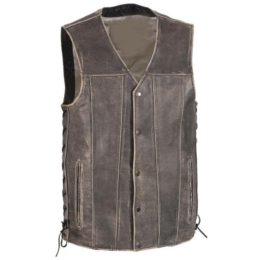 Grey Side Lace Vest For Men's