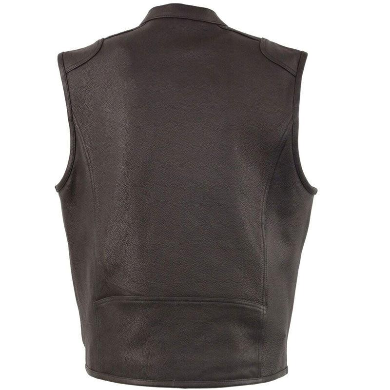 MEN'S BLACK COOL TEC LEATHER VEST