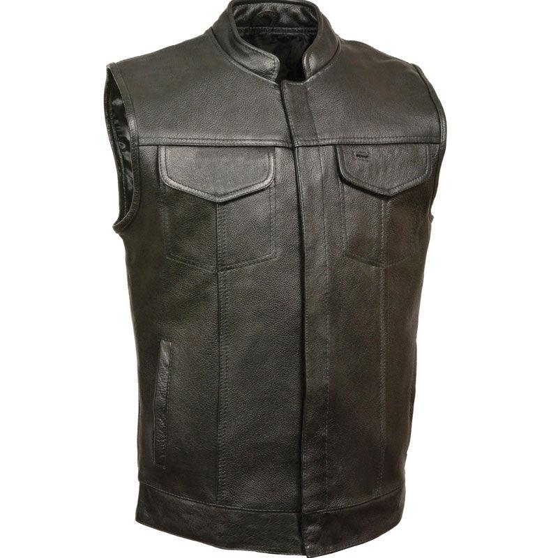 MEN'S OPEN NECK CLUB STYLE VEST BLACK