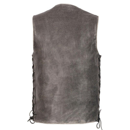 Grey Side Lace Vest For Men's
