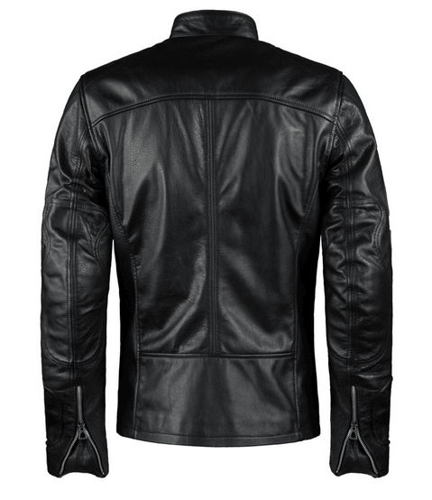 Men's Black Biker Leather Jacket