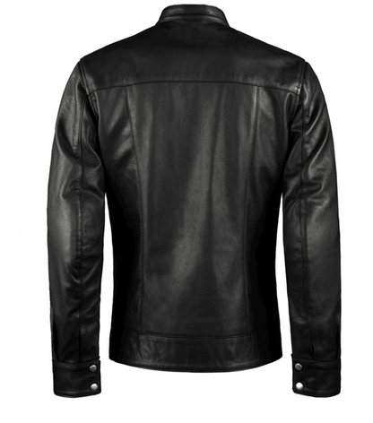 Men's Vintage Black Biker Leather Jacket