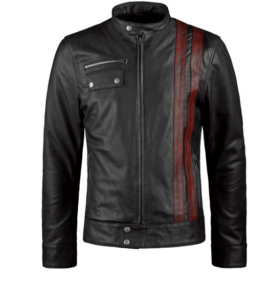 Men's Vintage Black Biker Leather Jacket