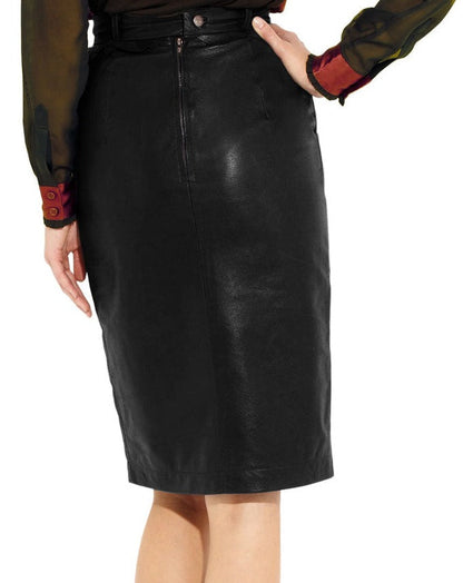 Black Leather Skirt For Women