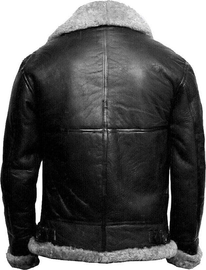 Brand New B3 Bomber Leather Jacket With Fur