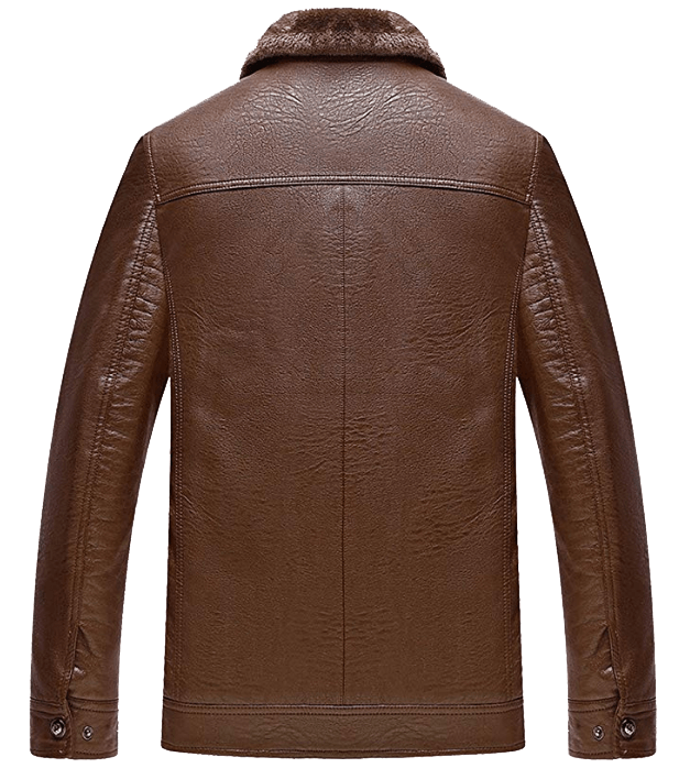 Men's Brown Fur Leather Jacket