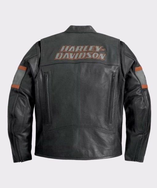 HD1 Harley Davidson Biker Jacket In Black