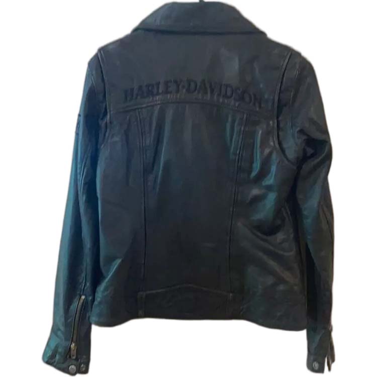 Harley Davidson Rebels Black Biker Leather Jacket