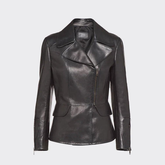 Women's biker leather jacket