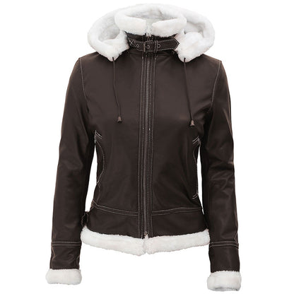 Womens Fur Lined Leather Jacket