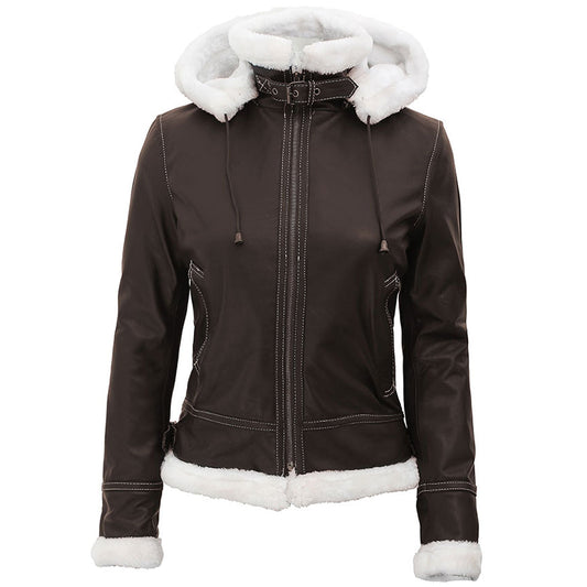 Womens Fur Lined Leather Jacket