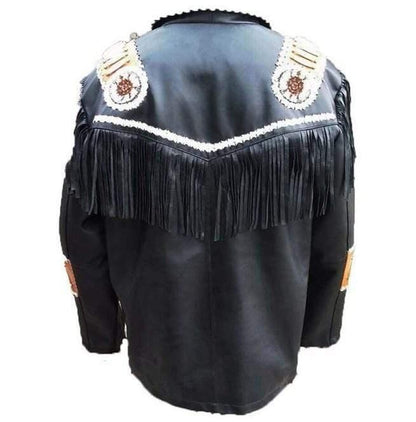 Men's Western Leather Jacket, Handmade Black Leather jacket