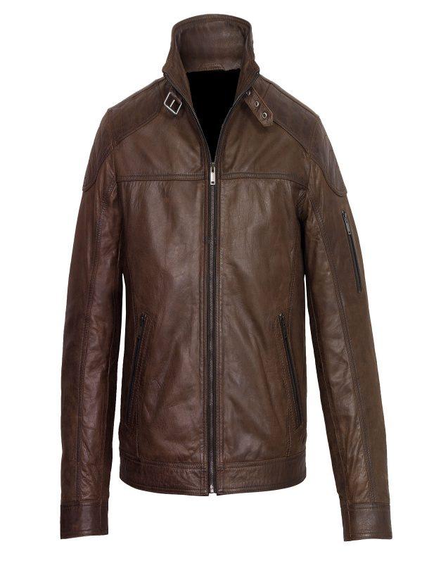 Men's Iconic Dark Brown Leather Jacket