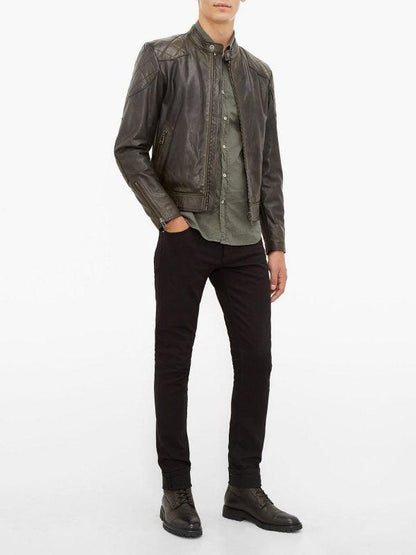 Stylish Brown Leather Jacket For Men