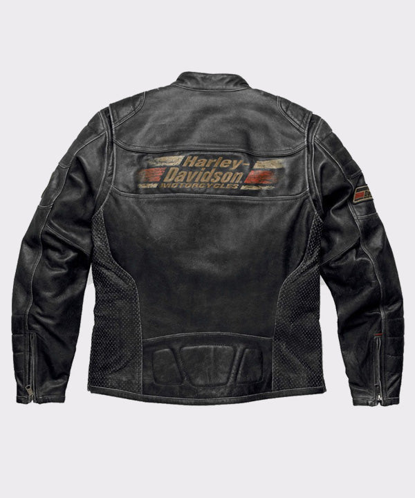 Harley Davidson Classic Motorcycle Leather Jacket For Men