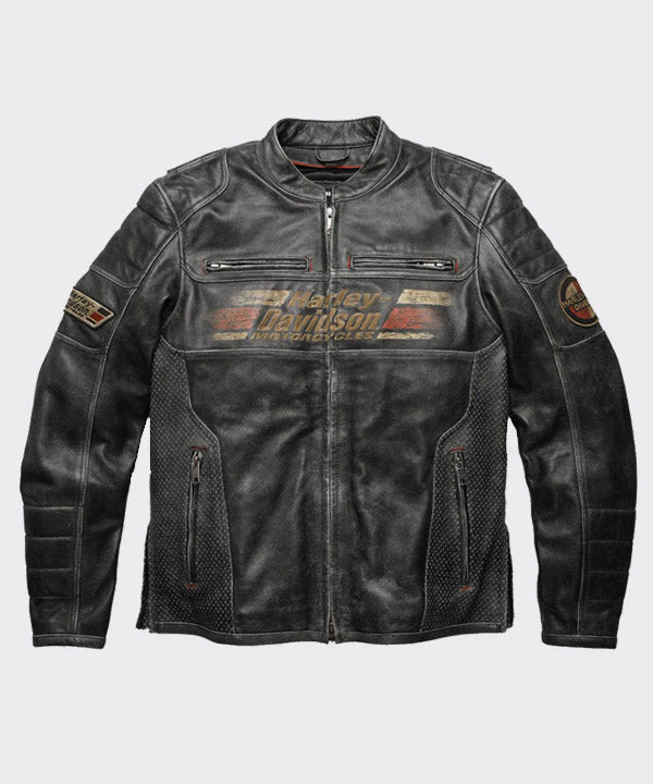 Harley Davidson Classic Motorcycle Leather Jacket For Men