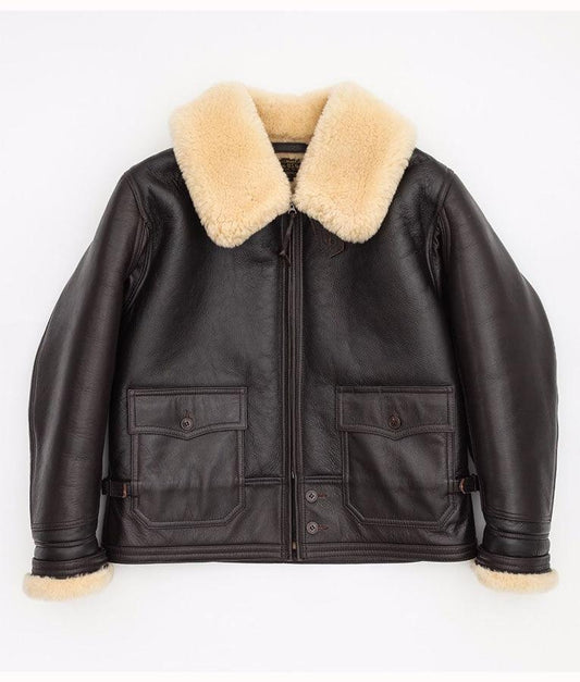 Navy M-445A Flight Shearling Leather Jacket