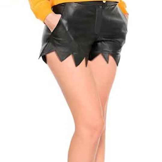 New Style Genuine Leather Shorts For Women