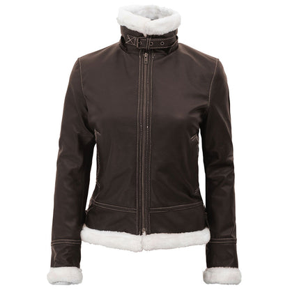 Womens Fur Lined Leather Jacket