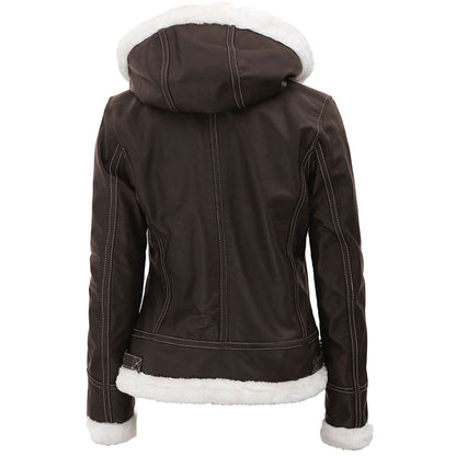 Womens Fur Lined Leather Jacket