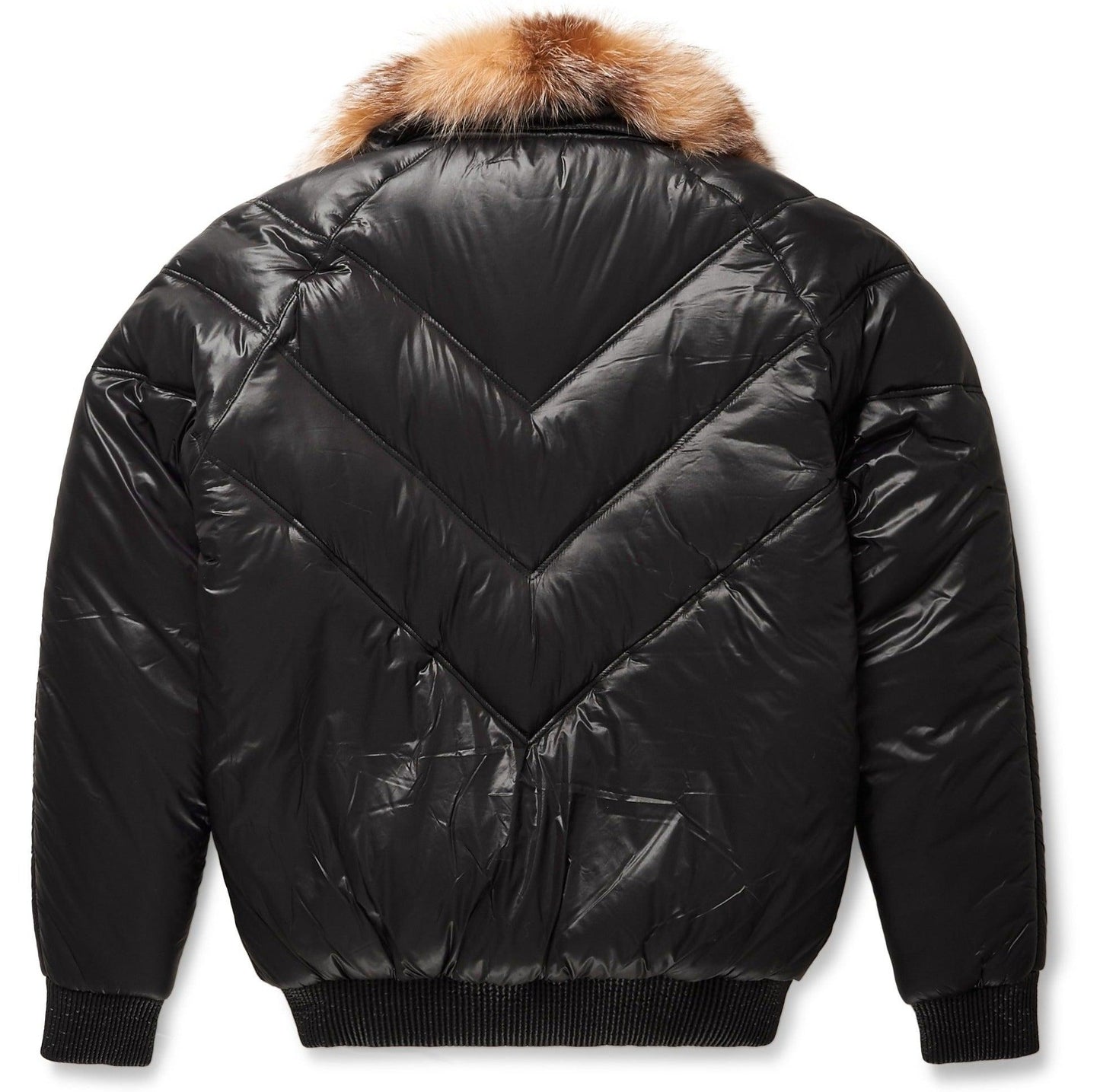 Nylon Black V-Bomber Jacket