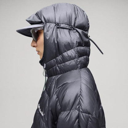 Women's Black Enclosed Hooded Parka Jacket