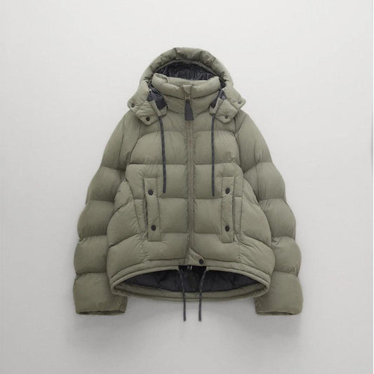 Women's Dull Green Puffer Jacket