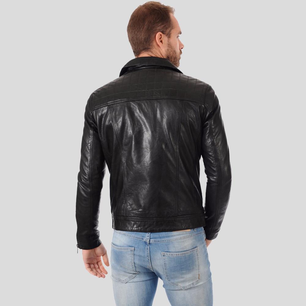 Men's Arthur Black Biker Leather Jacket