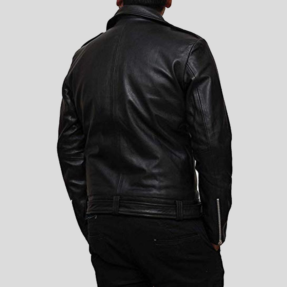 Men's Eden Black Biker Leather Jacket