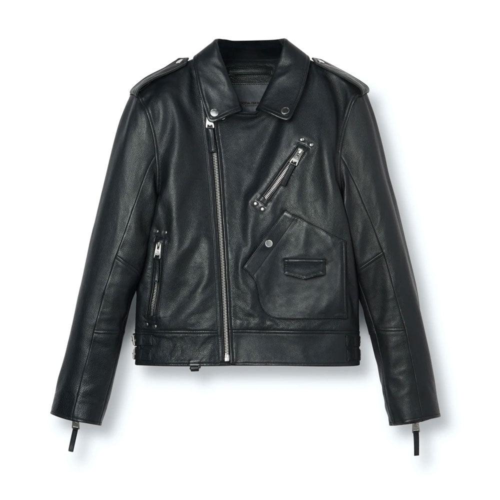 Men's Black Biker Leather Jacket